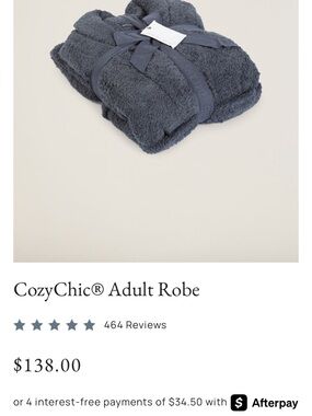 Barefoot Dreams CozyChic Plush Robe in Charcoal